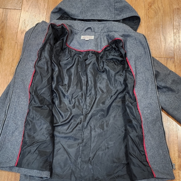 Merona Duffle Coat. Full Zip and Toggle Closure with Hood and Patch Pockets. - Picture 6 of 12